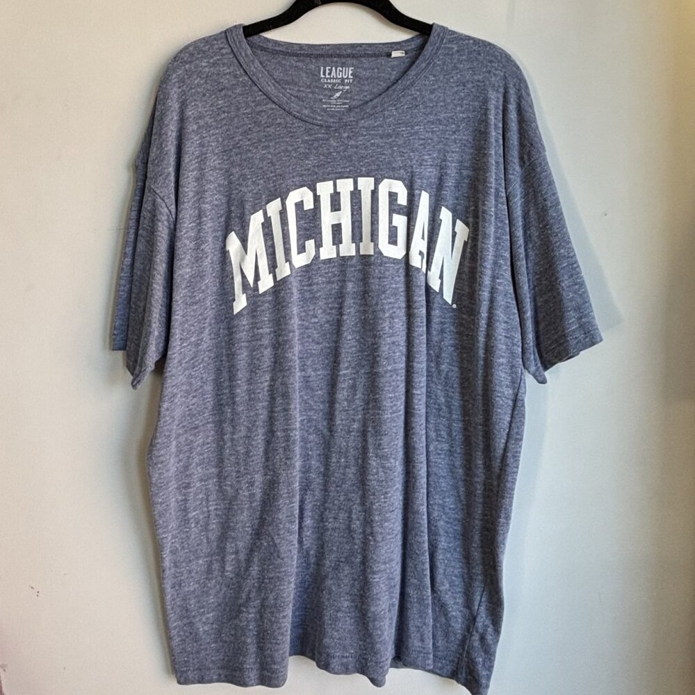 University of Michigan League Classic T-Shirt - Heathered Grey - 2XL